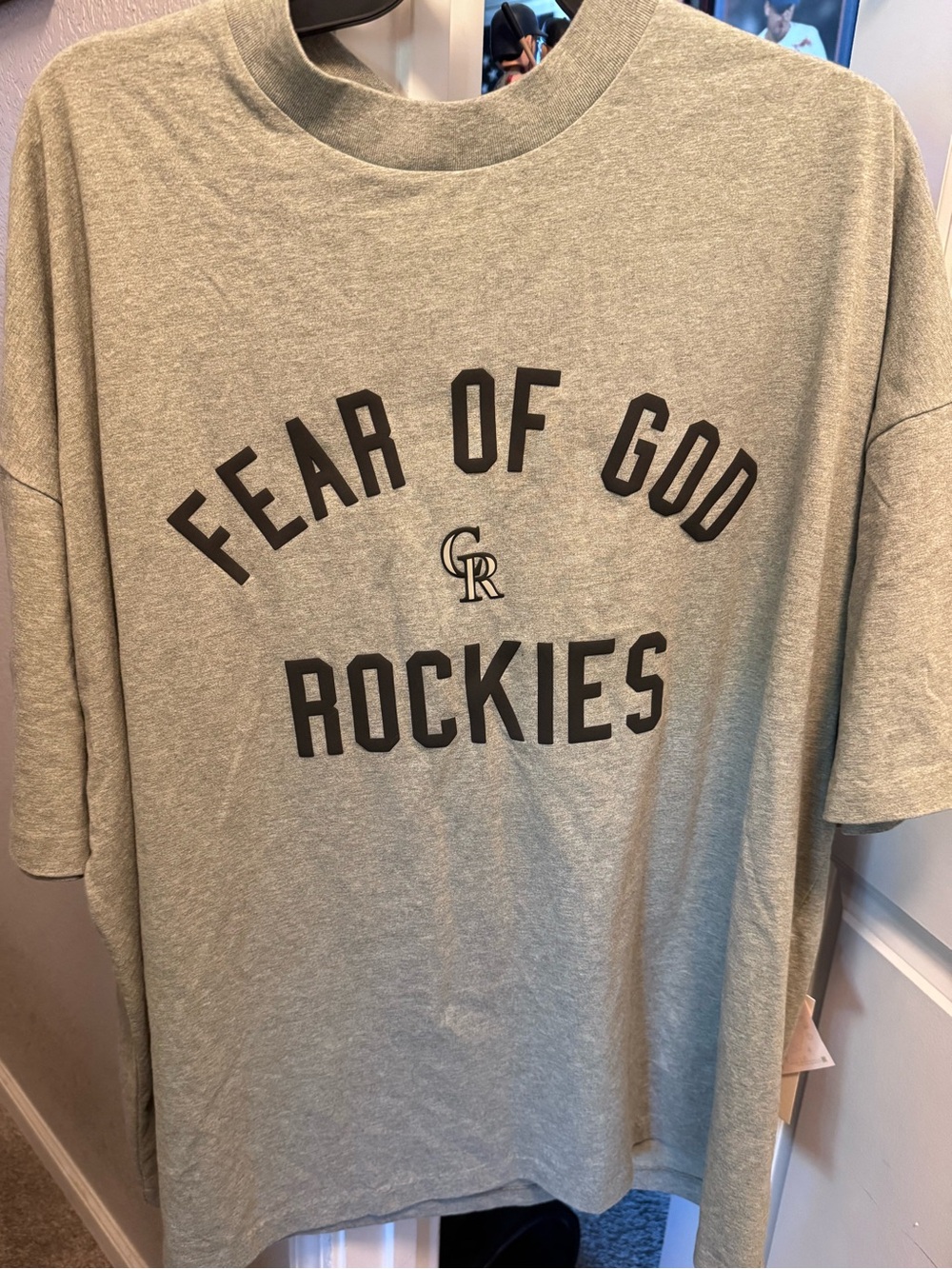 Essentials Grey Fear of God Rockies Graphic Short Sleeve Tee